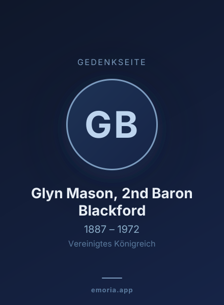 Gedenkportrait von Glyn Mason, 2nd Baron Blackford