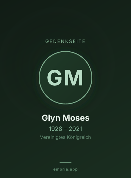Gedenkportrait von Glyn Moses