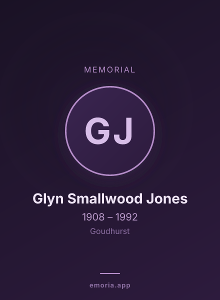 Memorial portrait of Glyn Smallwood Jones