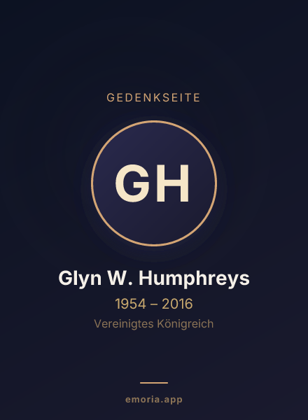 Gedenkportrait von Glyn W. Humphreys