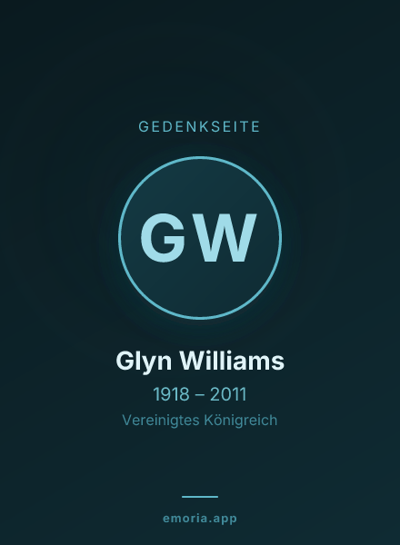 Gedenkportrait von Glyn Williams