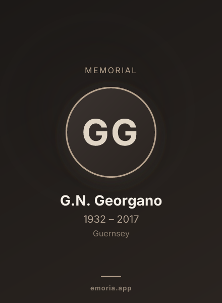 Memorial portrait of G.N. Georgano