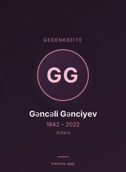 Gedenkportrait von Gəncəli Gənciyev