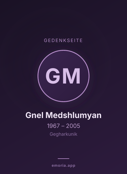 Gedenkportrait von Gnel Medshlumyan