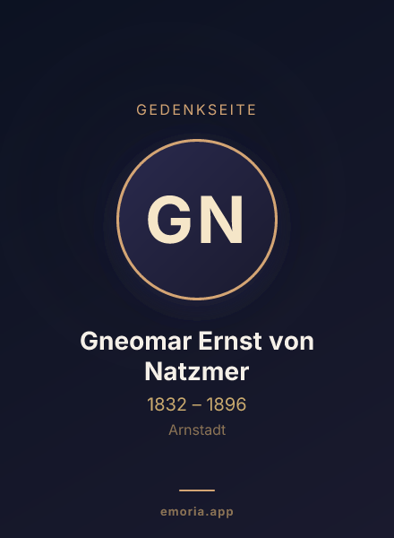 Gedenkportrait von Gneomar Ernst von Natzmer