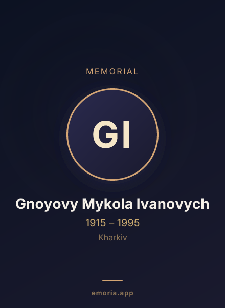 Memorial portrait of Gnoyovy Mykola Ivanovych