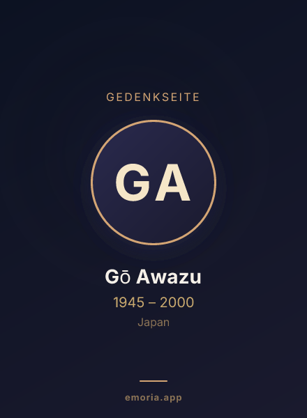 Gedenkportrait von Gō Awazu