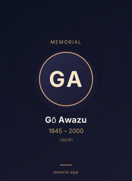 Memorial portrait of Gō Awazu