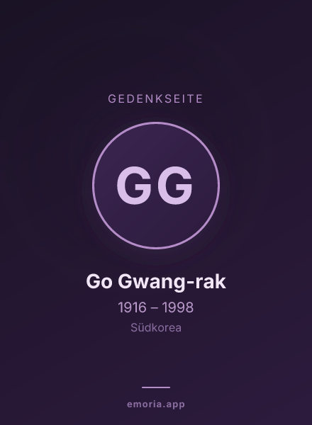 Gedenkportrait von Go Gwang-rak