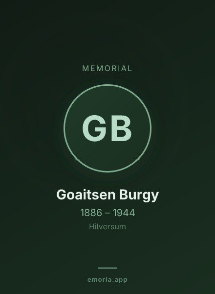 Memorial portrait of Goaitsen Burgy