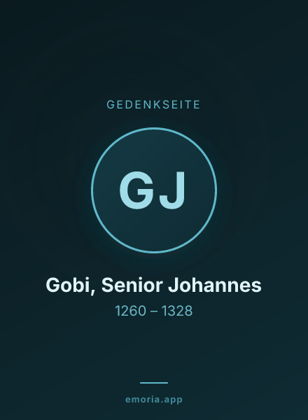 Gedenkportrait von Gobi, Senior Johannes