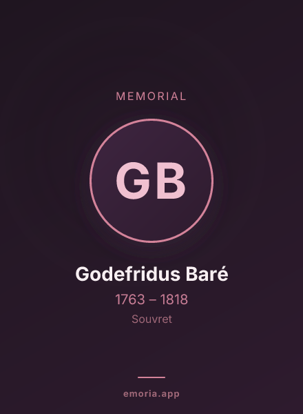 Memorial portrait of Godefridus Baré