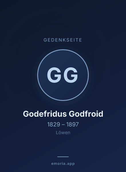 Gedenkportrait von Godefridus Godfroid