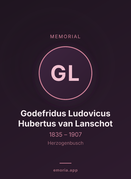 Memorial portrait of Godefridus Ludovicus Hubertus van Lanschot
