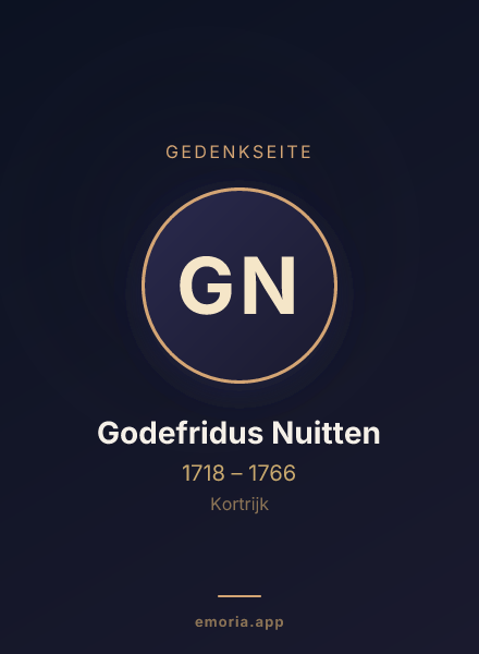 Gedenkportrait von Godefridus Nuitten