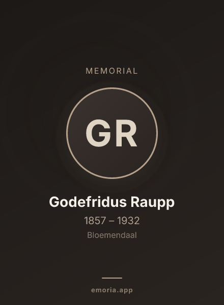 Memorial portrait of Godefridus Raupp