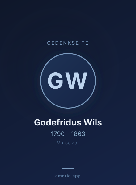 Gedenkportrait von Godefridus Wils