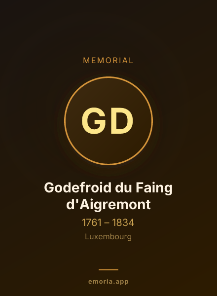 Memorial portrait of Godefroid du Faing d'Aigremont