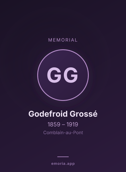Memorial portrait of Godefroid Grossé