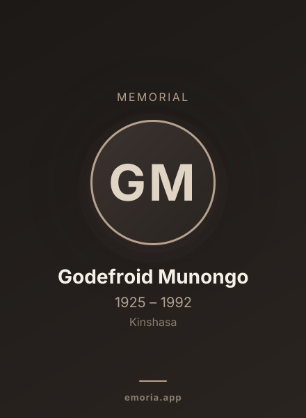 Memorial portrait of Godefroid Munongo