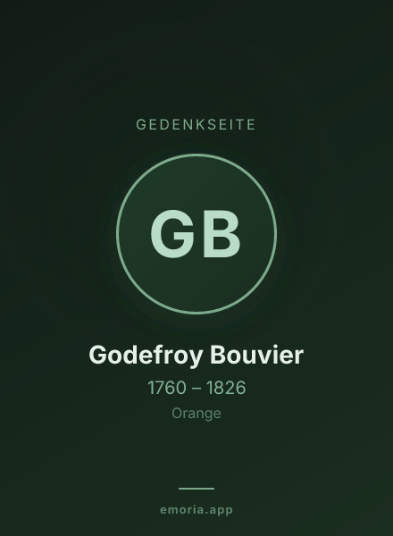Gedenkportrait von Godefroy Bouvier