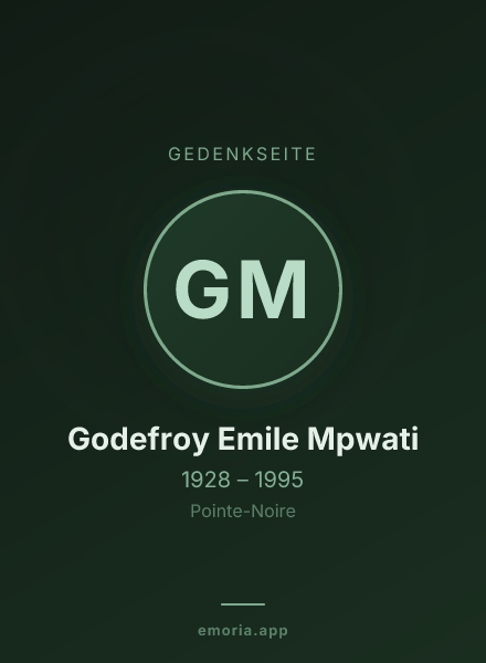 Gedenkportrait von Godefroy Emile Mpwati
