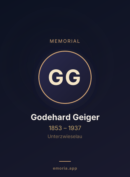 Memorial portrait of Godehard Geiger