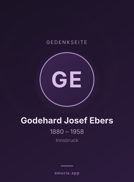 Gedenkportrait von Godehard Josef Ebers