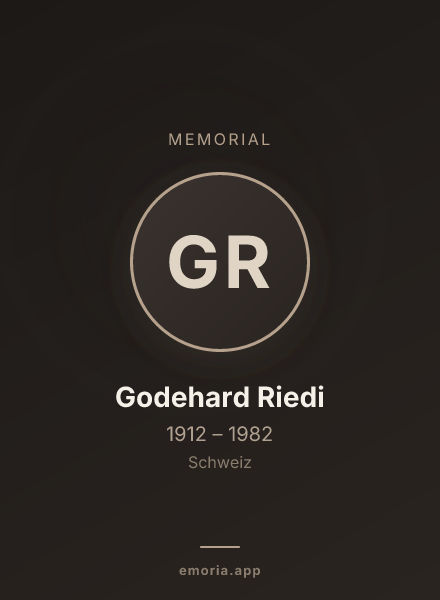 Memorial portrait of Godehard Riedi