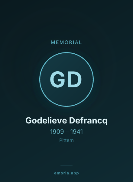 Memorial portrait of Godelieve Defrancq