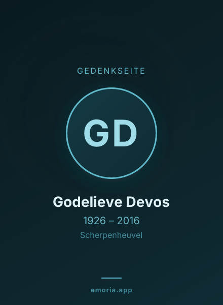 Gedenkportrait von Godelieve Devos