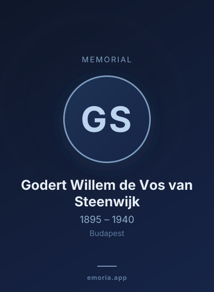 Memorial portrait of Godert Willem de Vos van Steenwijk