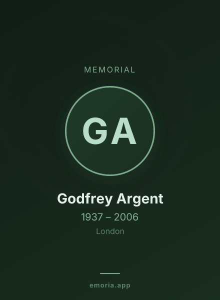 Memorial portrait of Godfrey Argent