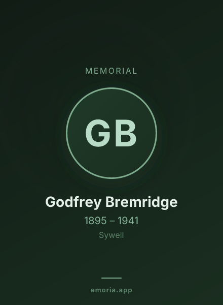 Memorial portrait of Godfrey Bremridge