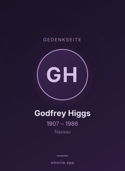 Gedenkportrait von Godfrey Higgs