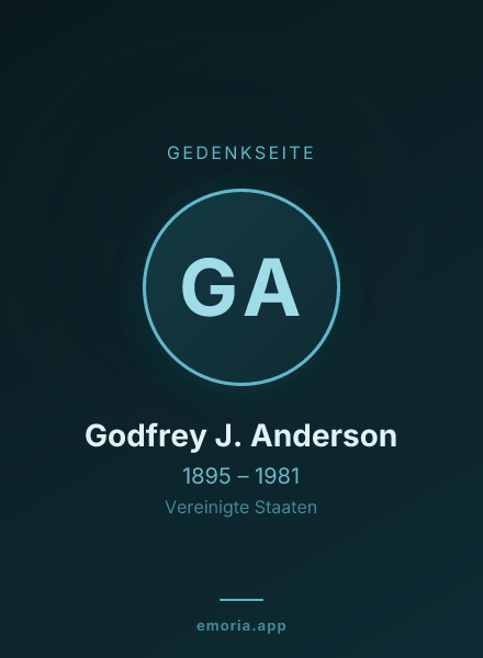 Gedenkportrait von Godfrey J. Anderson