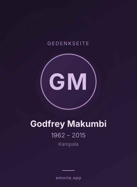 Gedenkportrait von Godfrey Makumbi