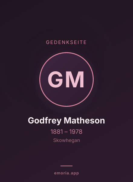 Gedenkportrait von Godfrey Matheson