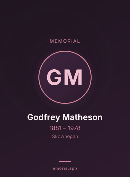 Memorial portrait of Godfrey Matheson