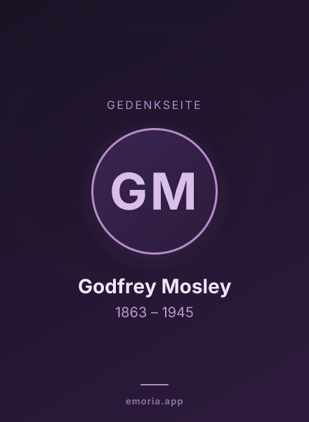 Gedenkportrait von Godfrey Mosley