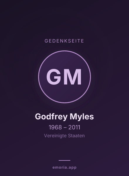 Gedenkportrait von Godfrey Myles