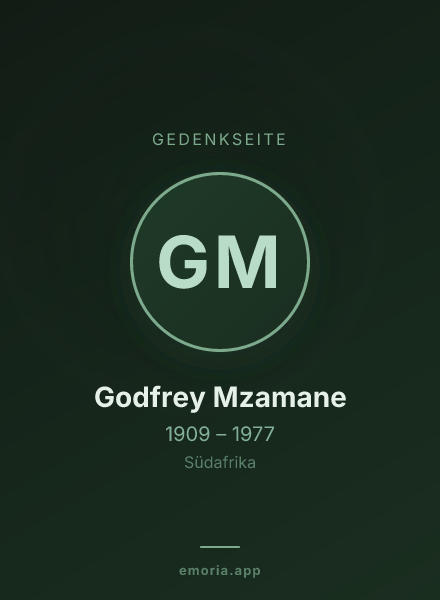 Gedenkportrait von Godfrey Mzamane
