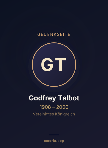Gedenkportrait von Godfrey Talbot