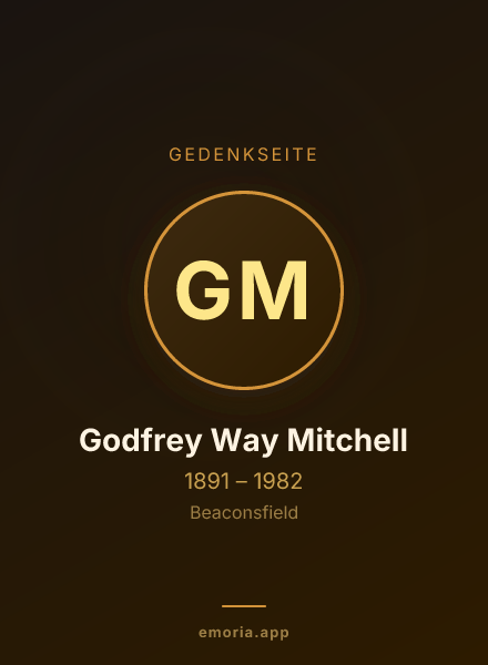 Gedenkportrait von Godfrey Way Mitchell