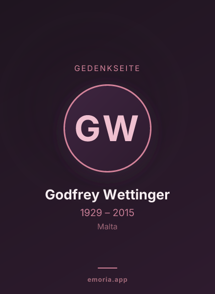 Gedenkportrait von Godfrey Wettinger