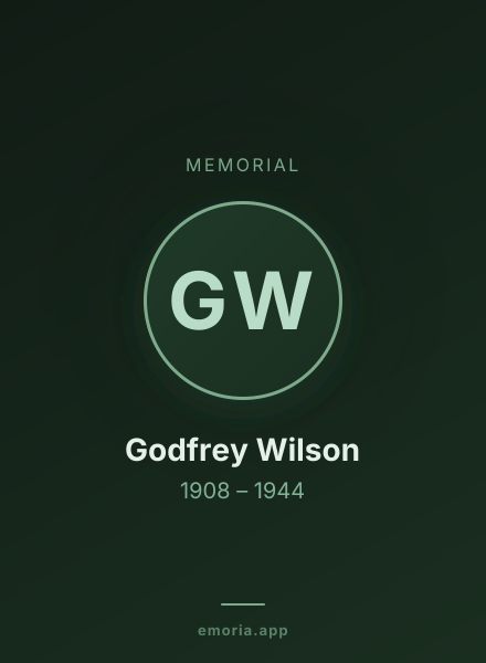 Memorial portrait of Godfrey Wilson