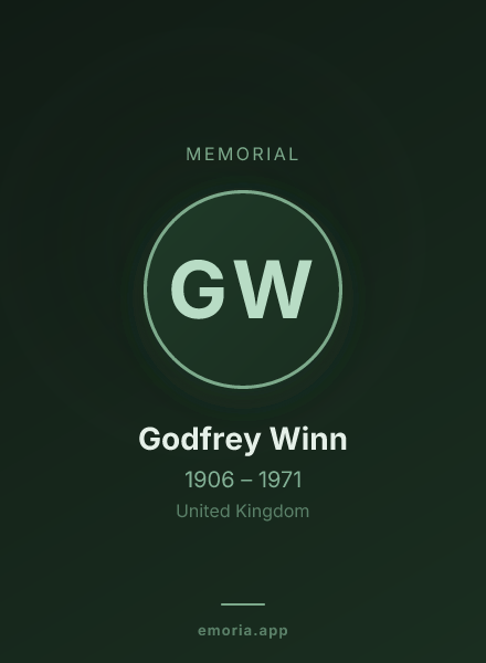 Memorial portrait of Godfrey Winn