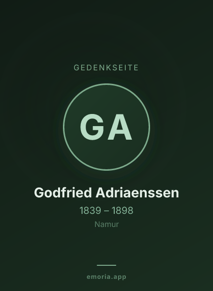 Gedenkportrait von Godfried Adriaenssen