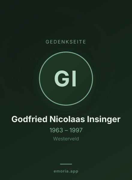 Gedenkportrait von Godfried Nicolaas Insinger