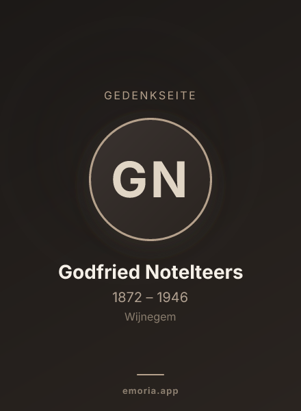 Gedenkportrait von Godfried Notelteers